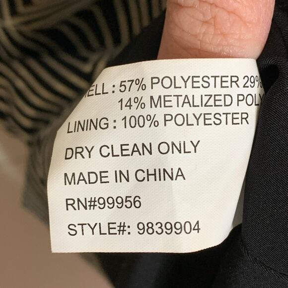 Shoshanna Glenda Abstract Jacquard Metallic Sheath Dress Black Gold Size 4 - Picture 10 of 10